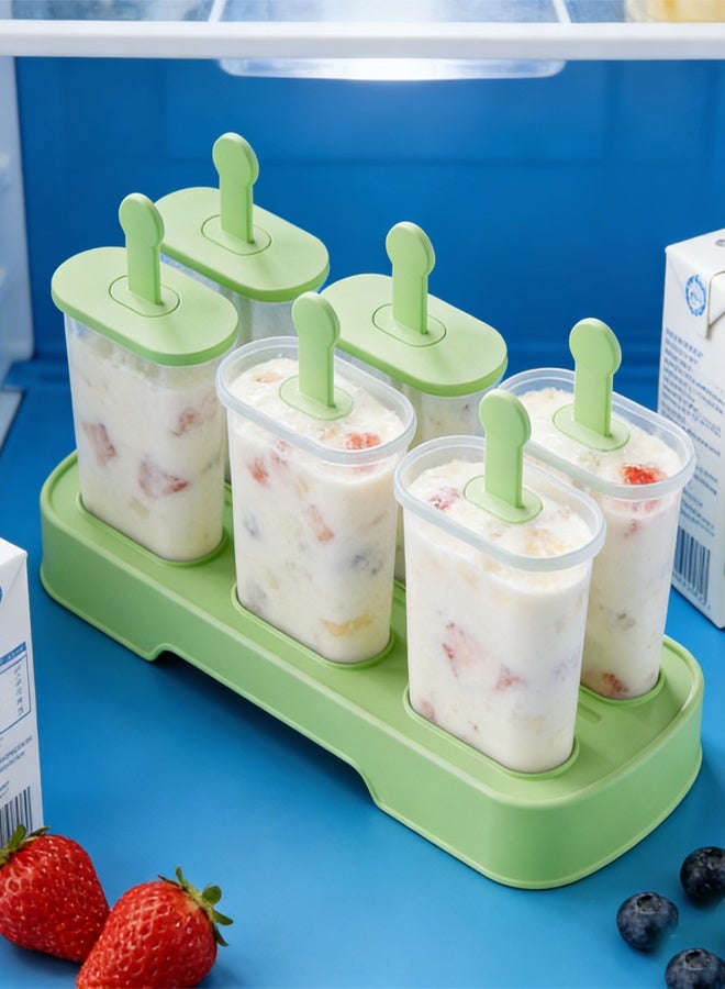 GUDOO قالب مثلجات باللون الأخضر النعناعي، صانع آيس كريم منزلي، قالب مكعبات ثلج وآيس كريم قابل للتخصيص - Image 3